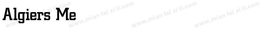 Algiers Medium字体转换